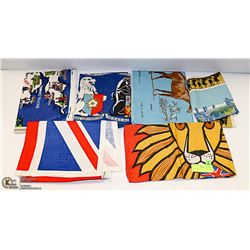 LOT OF 6 DESIGNED LINEN CLOTHS