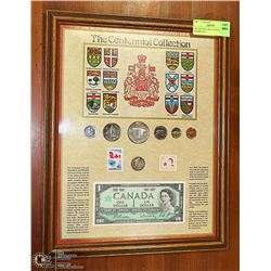 1967 SILVER COIN AND BANKNOTE FRAMED SET