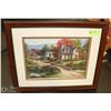 Image 1 : FRAMED AND MATTED OLD FARM