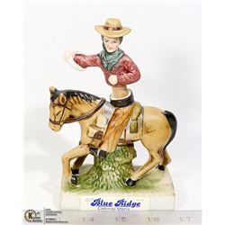 DECANTER COWBOY ON HORSE BLUE RIDGE 1977