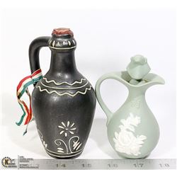 2 X DECANTERS JAPAN VASE ITALY JUG 70'S