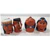 Image 1 : NATIVE AMERICAN INDIAN FINGER PUPPET SET OF 4