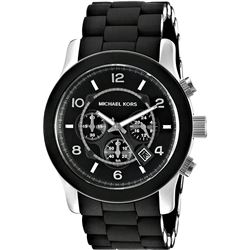 NEW MICHAEL KORS TRIPLE CHRONO BLACK MSRP $349