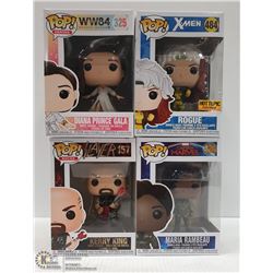 LOT OF 4 VARIOUS FUNOP POPS ROGUE HOT TOPIC
