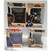 Image 1 : LOT OF 4 VARIOUS FUNKO POPS GRIMACE, FINN,JANNAH