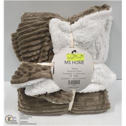 NEW M.S.HOME 50" X 60" SUPER SOFT THROW