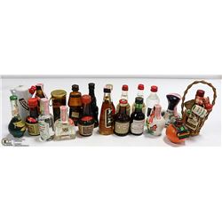 LOT OF 20 ASSORTED MINI BAR BOTTLES 50ML 30%