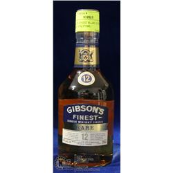 GIBSON'S FINEST RARE 12 YR WHISKY 40% 375ML
