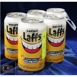 LOT OF 5 HAVSUN LAFFS ORANGE MANGO VODKA WATER 5%