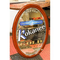 KOKANEE GOLD FRAMED MIRROR PICTURE. 23 X 36