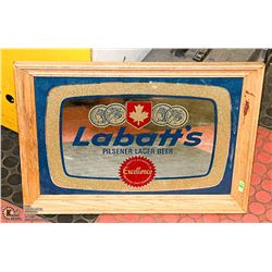 LABBATS WOOD FRAME PICTURE. 18 X 13