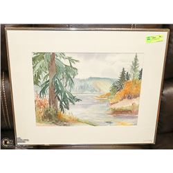 WATERCOLOUR FRAMED AND MATTED