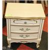 Image 1 : WHITE NIGHT STAND WITH GOLD TRIM