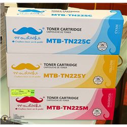 SET OF MTB-TN225 PRINTER CARTRIDGE C/Y/M