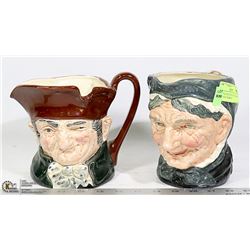 2 ROYAL DOULTON JUGS - GRANNY #38  AND OLD CHARLEY
