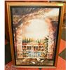 Image 1 : GREEK PARADISE FRAMED AND MATTED CANVAS