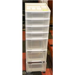 WHITE 7-DRAWER STORAGE CONTAINER WITH 42" TALL
