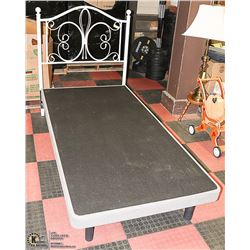 METAL SINGLE METAL BEDFRAME WITH BOXSPRING