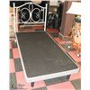 Image 1 : METAL SINGLE METAL BEDFRAME WITH BOXSPRING
