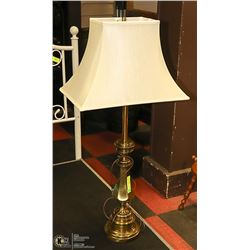 TALL BRASS TABLE LAMP WITH SHADE 39" TALL