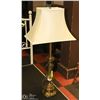 Image 1 : TALL BRASS TABLE LAMP WITH SHADE 39" TALL