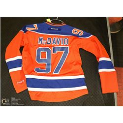 OILERS JERSEY ORANGE BLUE MCDAVID SIZE MEDIUM