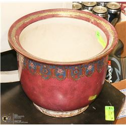 HAND PAINTED CERAMIC POT