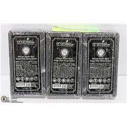 3 BARS OF PROMISE CBD AFRICAN BLACK MUD SOAP