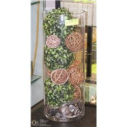 SHOW HOME GLASS FLOOR VASE 28" TALL