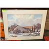 Image 1 : OLD BARN FRAMED AND MATTED