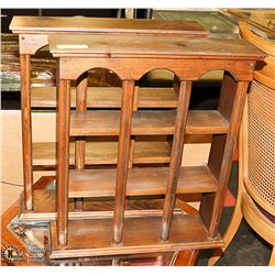 PAIR OF WOOD DISPLAY SHELFS