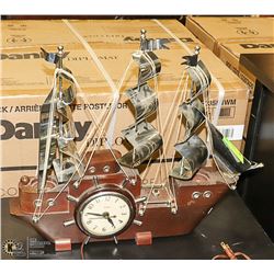 1960'S VINTAGE SHIP CLOCK 16" TALL