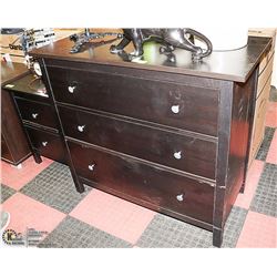 BLACK WOODEN 3 DRAWER DRESSER WITH 2 DRAWER NIGHT