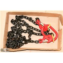 NEW 5/16 INCH GRADE 80 7FT DOUBLE LEG CHAIN SLING