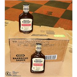 1 BOX OF 12 BOTTLES OF BULLS EYE BBQ SAUCE