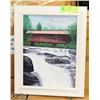Image 1 : OIL ON CANVAS "SAYRE BRIDGE" SIGNED BY ARTIST