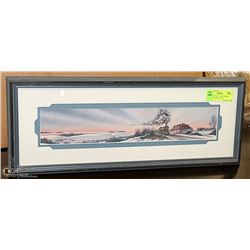 "TRAIN'S IN" BY CYNDI TASCHE (SASKATCHEWAN ARTIS