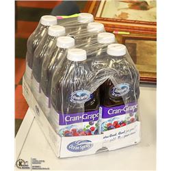 CASE OF 8 OCEAN SPRAY CRANBERRY GRAPE 1.89L