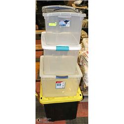 4 STORAGE TOTES