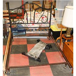 BLACK METAL DOUBLE BED FRAME