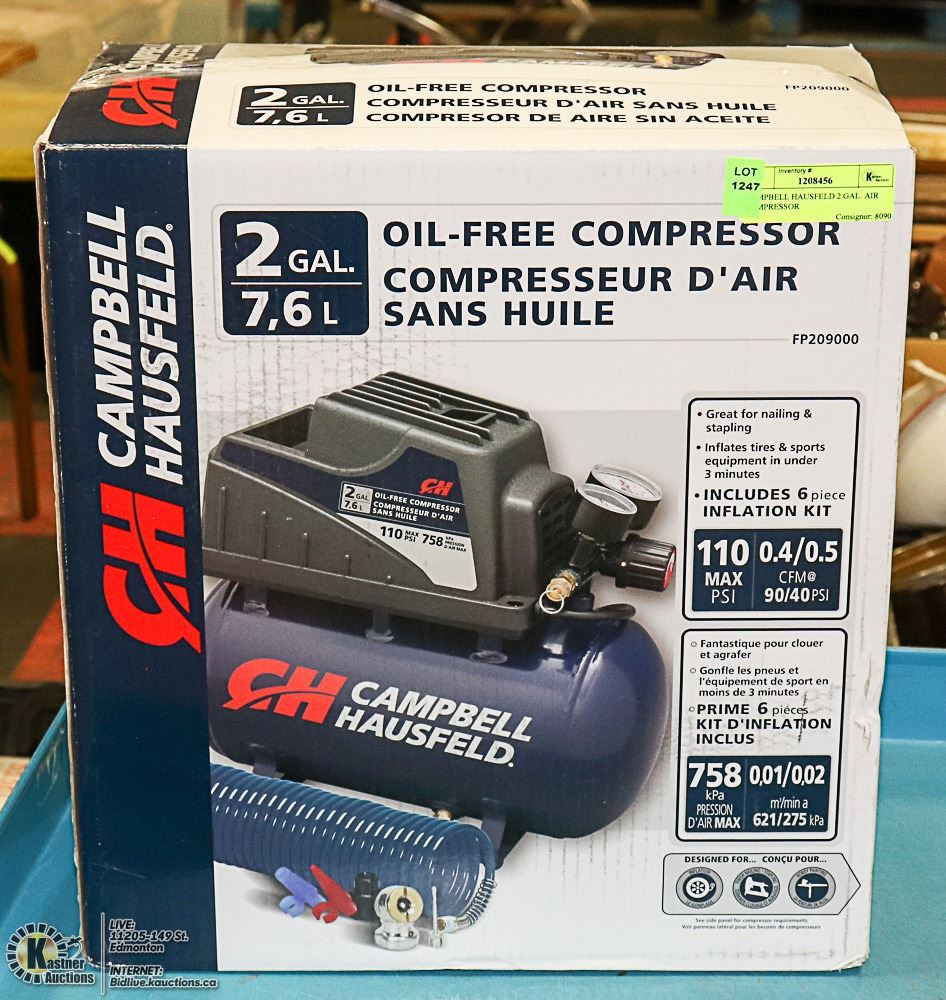 CAMPBELL HAUSFELD 2 GAL. AIR COMPRESSOR