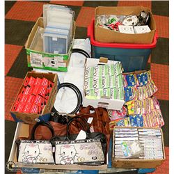 PALLET OF NEW STORE STOCK INCLUDING HANDCUFFS,