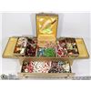Image 1 : JEWELRY BOX FILLED W ESTATE JEWELRY