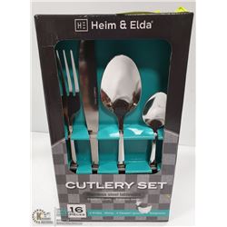 NEW HEIM & ELDA 16PC CUTLERY SET