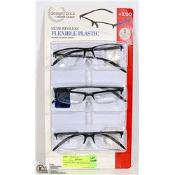 FOSTER GRANT READING GLASSES +3.00