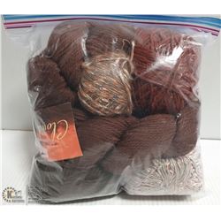 ONE BAG OF ORGANIC COTTON YARN  AUTUMN COLOURS