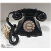 Image 1 : VINTAGE RETRO BLACK PHONE PUSH BUTTON,GOLD TRIM