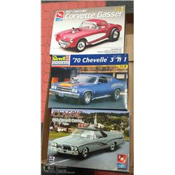 3 CHEVROLET CAR MODELS 68 EL CAMINO, 70 CHEVELLE