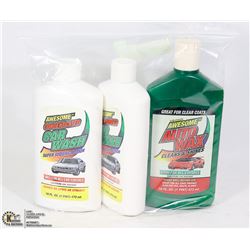 3PC SET OF 2 X 16OZ BOTTLES OF CAR WASH & 1 BOTTLE