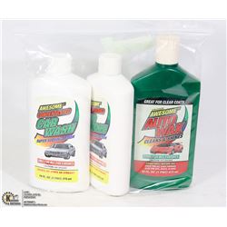 3PC SET OF 2 X 16OZ BOTTLES OF CAR WASH & 1 BOTTLE